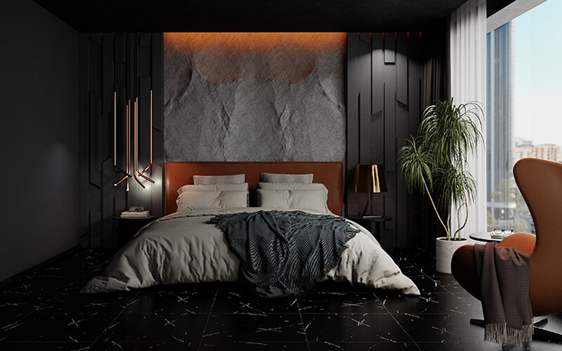 matte finish tiles for bedroom