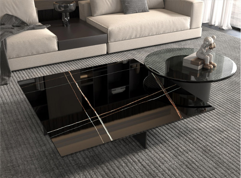 Sintered stone coffee table