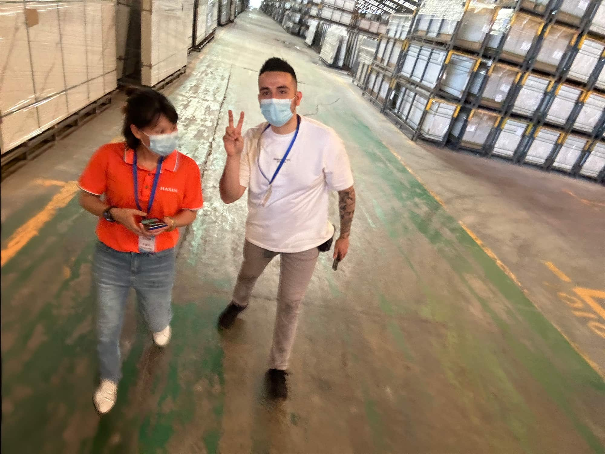 Foreign Customers Visit Our Ceramic Tile Factory