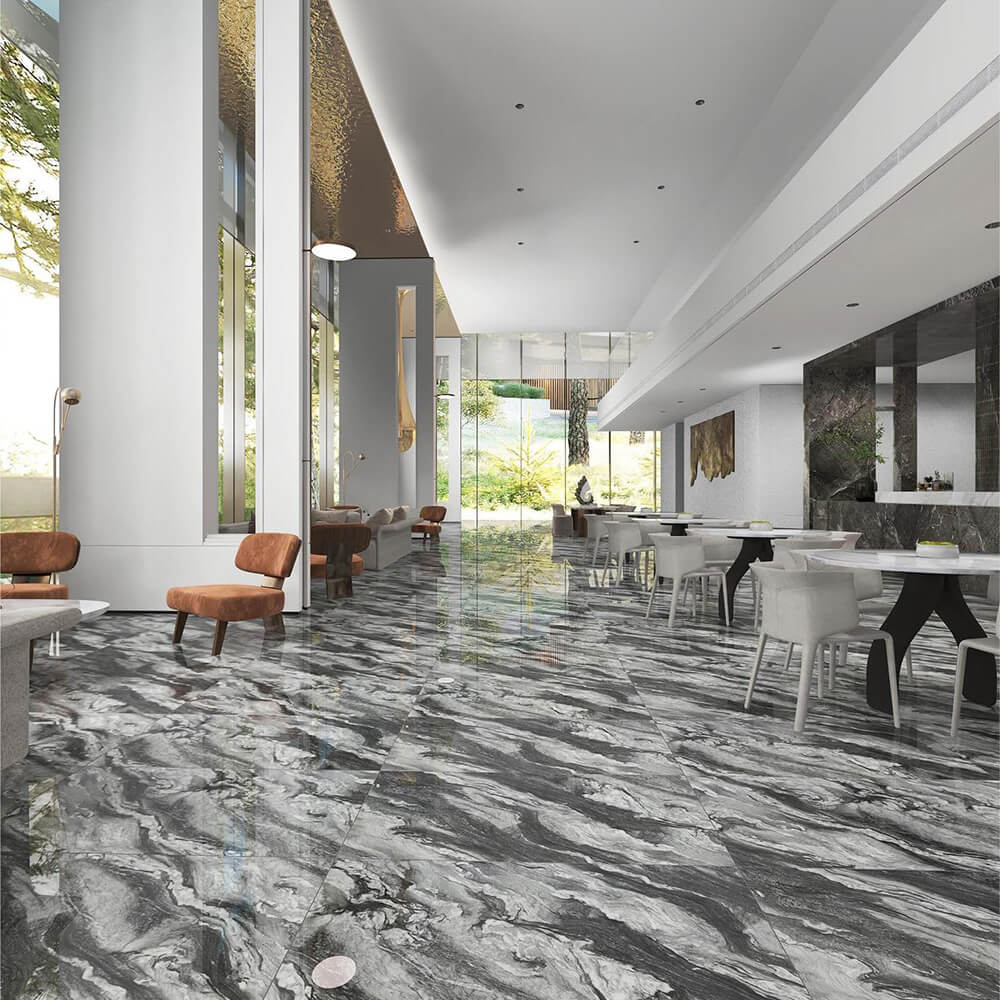 luxury stone living room porcelain floor tiles